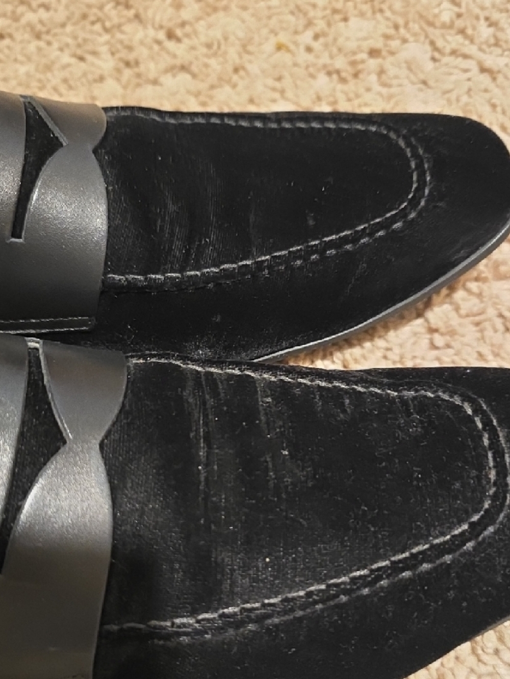 Magnanni Black Velvet Loafers with Orange Lining Eu42.5/US9.5 - Picture 5 of 9
